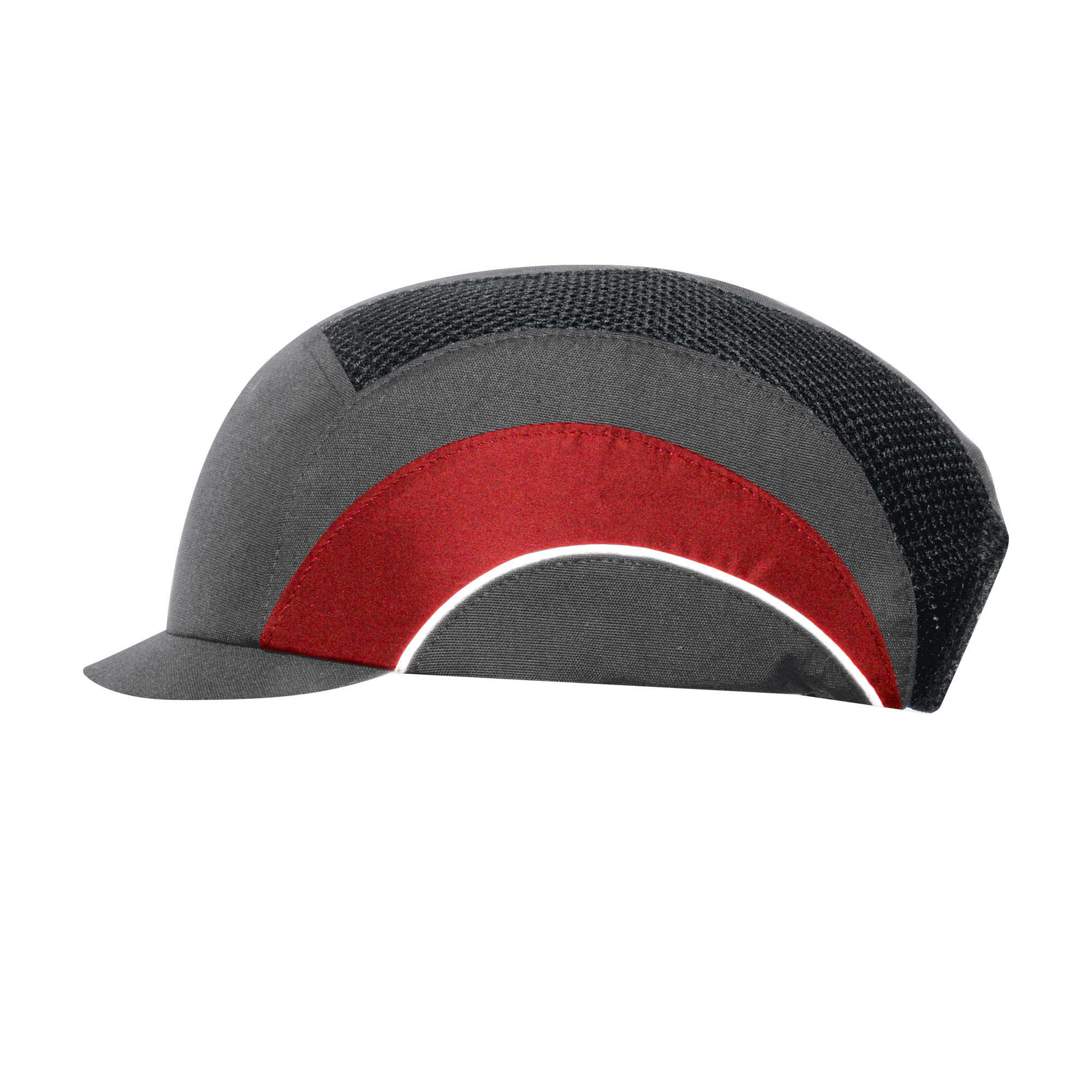 Hardcap™ A1+ Kısa Terek 2.5cm Peak - Gri / Kırmızı