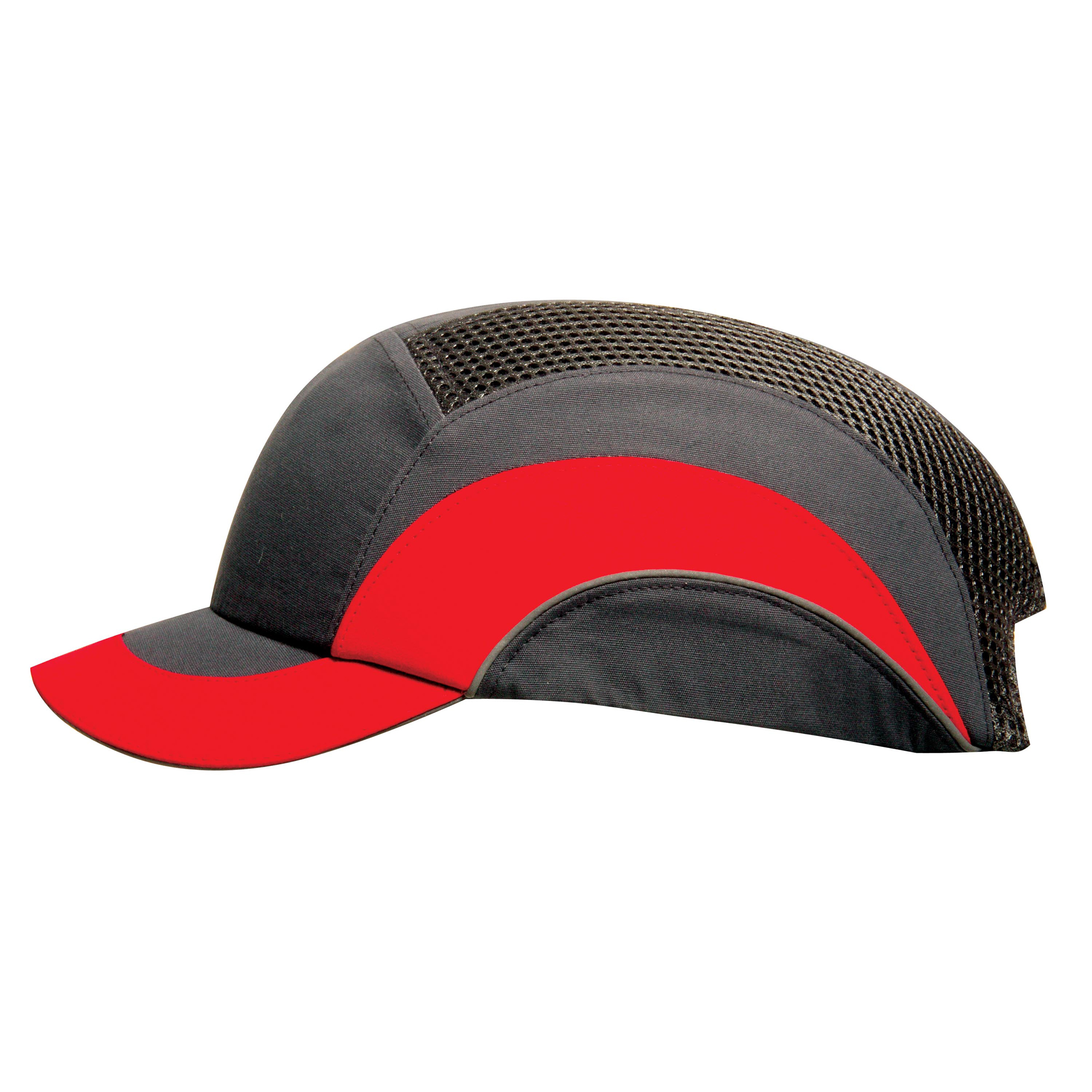Hardcap™ A1+ Bump Cap - 5cm Peak - Gri/Kırmızı