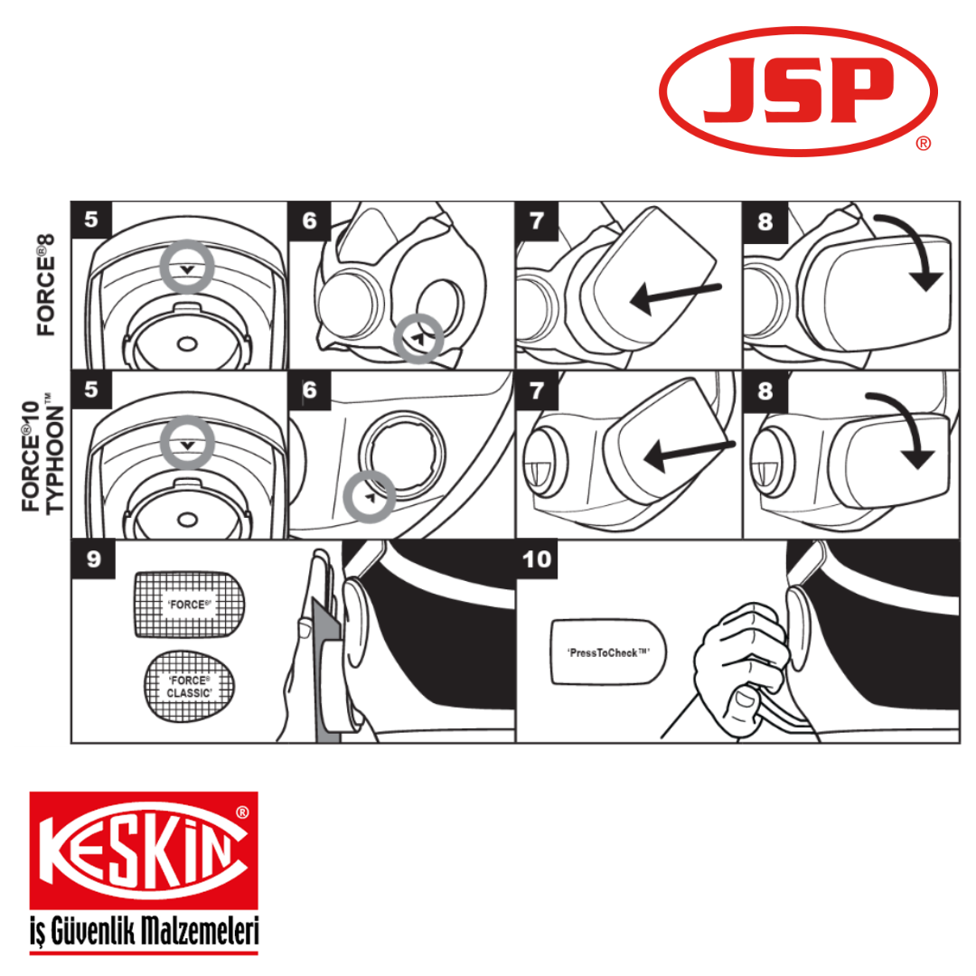 PressToCheck™ F-4003 P3 Toz Filtresi - 2'li set